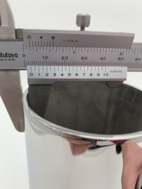 Sierstuk RVS Dubbel Rond – versprongen – 2 x 76 mm- slant  cutt