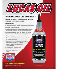 Lucas high mileage oil stabilizer 1 liter verpakking