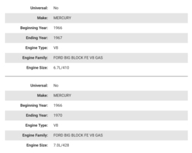 Freeze Plug - Complete Engine - Ford big block FE-Series