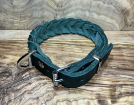 Hondenhalsband leer Green