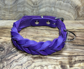 Hondenhalsband leer Purple