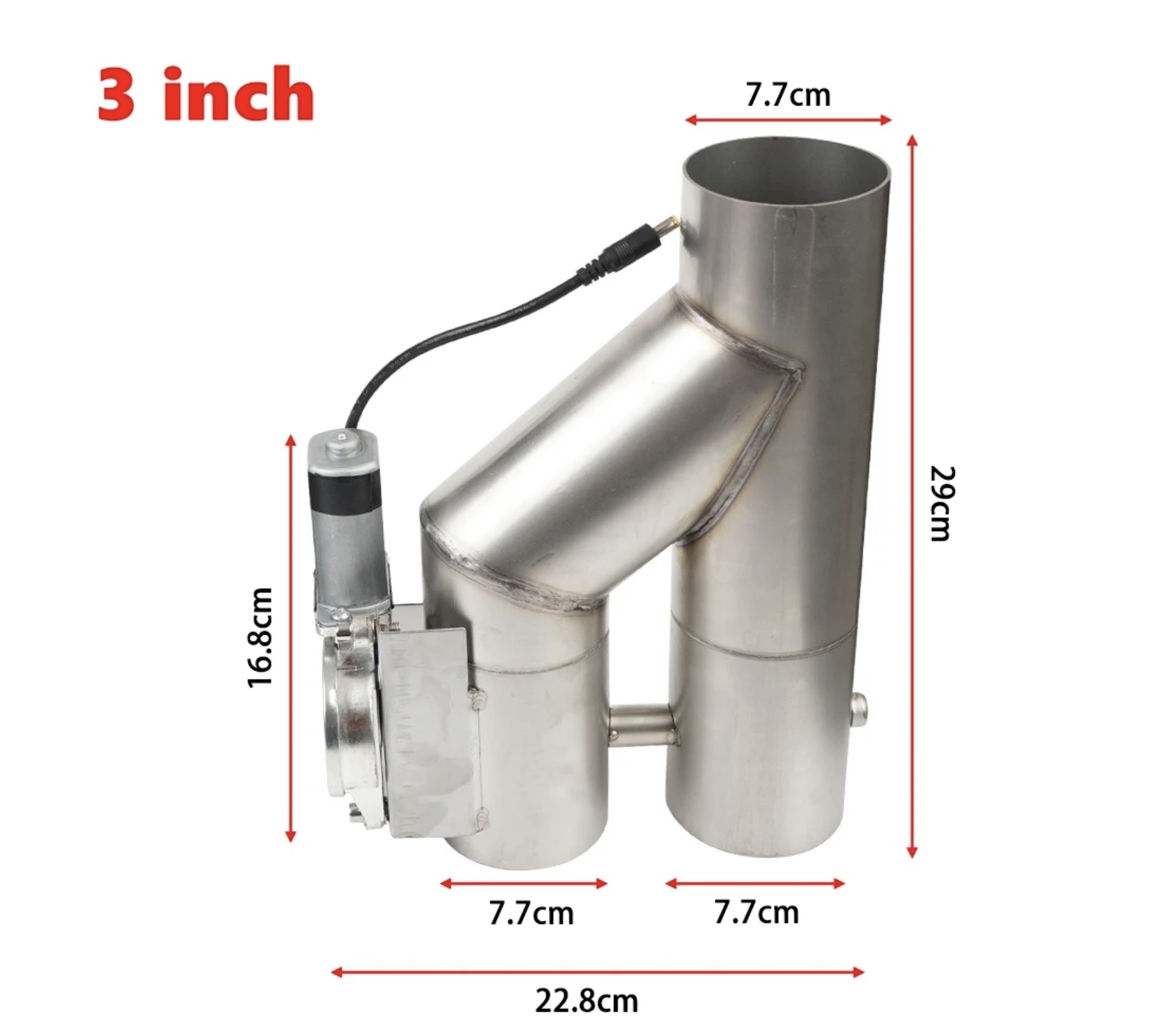 Dual RVS Uitlaat klep 3inch met afstands bediening