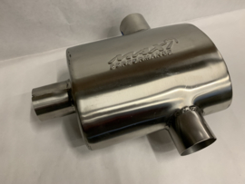 MAX Spiral Straight Flo Performance rvs uitlaat demper 2,5 inch