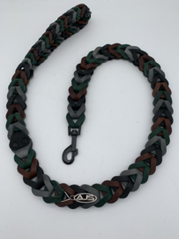 Lederen honden riem grey/green/black/brown