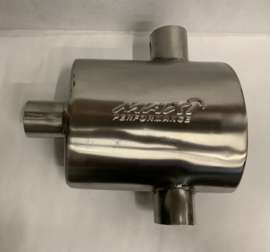 MAX Spiral Straight Flo Performance rvs uitlaat demper 2,5 inch