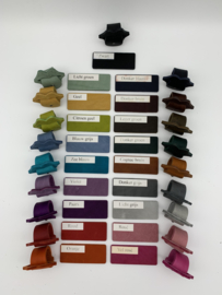 Lederen oortjes band  in 19 verschillende kleuren