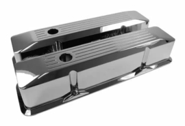 Stripe Aluminum Valve Covers Chrome chevrolet SB