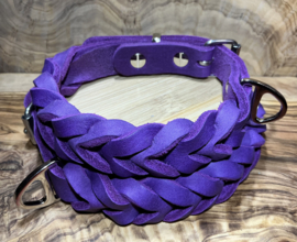 Hondenhalsband leer Purple