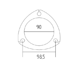 3,5 inch copper header collector gasket