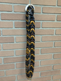 Lederen honden riem Brown/cognac/black
