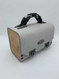 Handtas Light grey box handbag