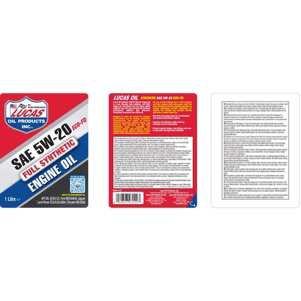 LUCAS OIL SYNTHETIC 5W-20 ( 1 liter )