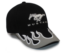 Baseball cap ford mustang black/white flames