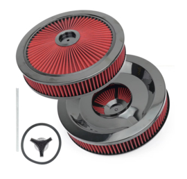 Luchtfilter 14 inch high flow zwart met rood filter