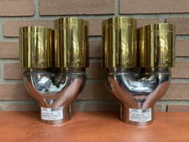 Sierstukken set gold RVS Dubbel Rond – versprongen – 2 x 76 mm