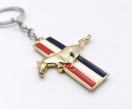 Mustang Spinning Tri-Bar Logo Gold