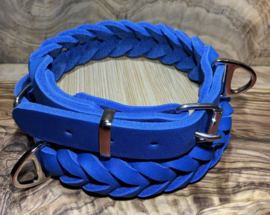 Hondenhalsband leer Hard blue