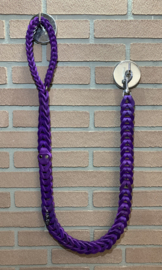 Lederen honden riem Purple