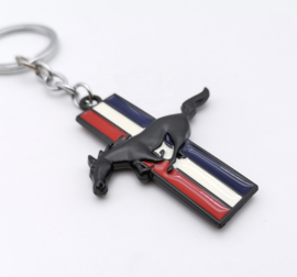 Mustang Spinning Tri-Bar Logo Black