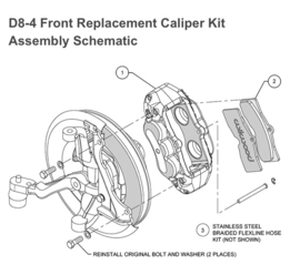 Wilwood 4 piston calipers corvette 1965-1982  front