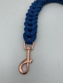 Lederen honden riem Hard blue