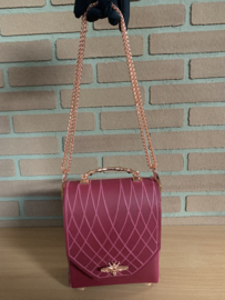 Handtas rose wine red messenger hand/cross body bag