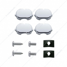 License Plate Frame, Plastic, Chrome, White LED Ligh