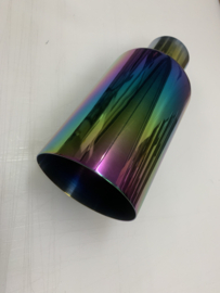 4 Inch rainbow RVS uitlaat sierstuk recht