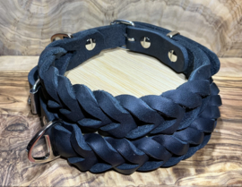 Hondenhalsband leer black