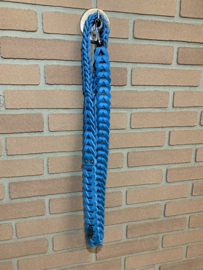Lederen honden riem Sea blue