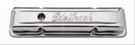 Chevrolet SB klepdeksels Edelbrock chroom