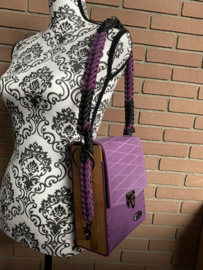 Schouder tas  violet zwart shoulder bag