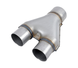 Y-Pipe, Exhaust, Steel, Slip-fit Inlet/Outlet