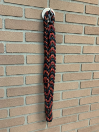 Lederen honden riem Red/black