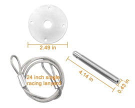 Hood pin kit chroom. Motorkap snel sluiting