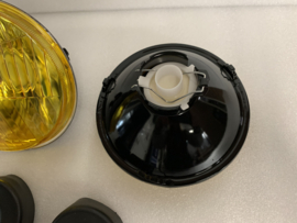 5 3/4 inch Amerikaanse koplamp met geel glas H4 lamp set 2 stuks