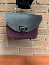Little luxe handtas wine/grey