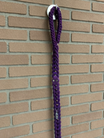 Lederen honden riem Purple