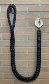 Lederen honden riem Black