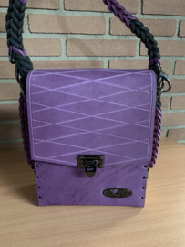 Schouder tas  violet zwart shoulder bag
