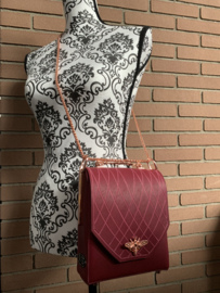 Handtas rose wine red messenger hand/cross body bag
