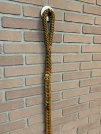 Lederen honden riem Cognac