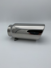 RVS slant-cutt  eindstuk 3 inch rolled edge