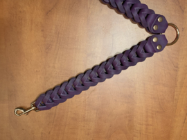 Leren duo honden riem berry