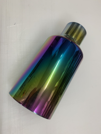 4 Inch rainbow RVS uitlaat sierstuk recht