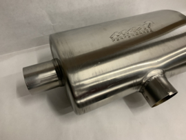 MAX Spiral Straight Flo Performance rvs uitlaat demper 2,5 inch