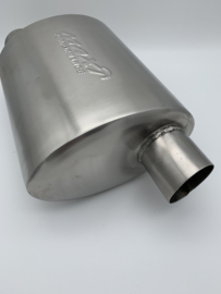 MAX Ultra Straight Flo Performance rvs uitlaat demper 2,5 inch