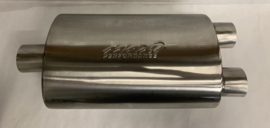 MAX Ultra Straight Flo Performance rvs uitlaat demper 2,5 inch