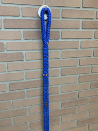 Lederen honden riem Hard blue