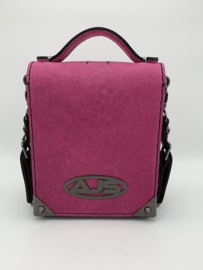 Handtas hotpink flame black schoudertas